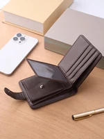 Men Wallets Leather Zipper Purse Man Slim Card Horders Quality Male Short Multi-card Wallet Coin Pocket Purse 3