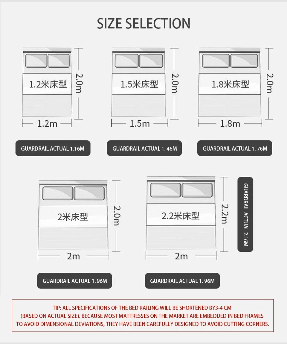 1PC Safety Kids Bed Barrier Fence for Newborn Bedroom Crib Anti-Fall Playpen Adjustable for Bed Rails Security Activity Center