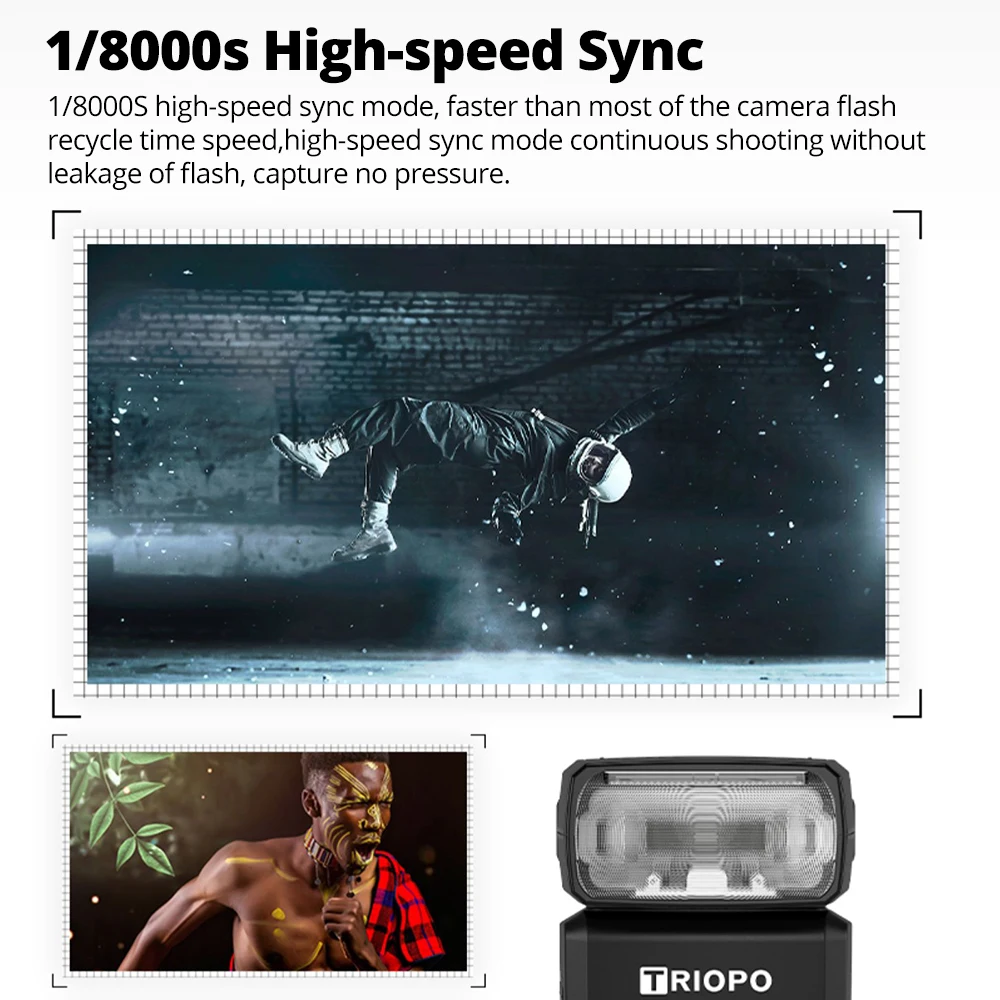 Camera Flash TTL HSS For Canon Sony Fuji Nikon