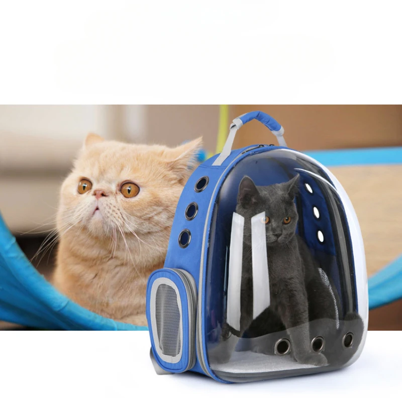 

Transparent Cat Bag Large Space Double Shoulder Spacecraft Portable, Breathable, Comfortable Cat Backpack