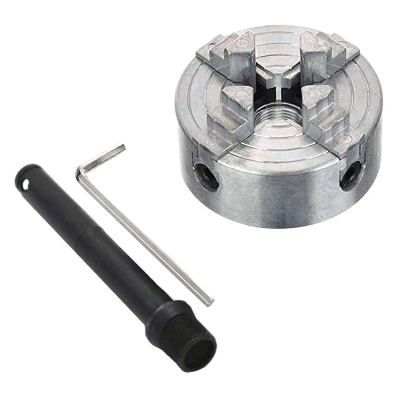

Zinc Alloy 4 Jaw Lathe Chuck Wood Turning Clamp Drilling Tool Threaded Back for Machine with Connecting Rod Drop Shipping