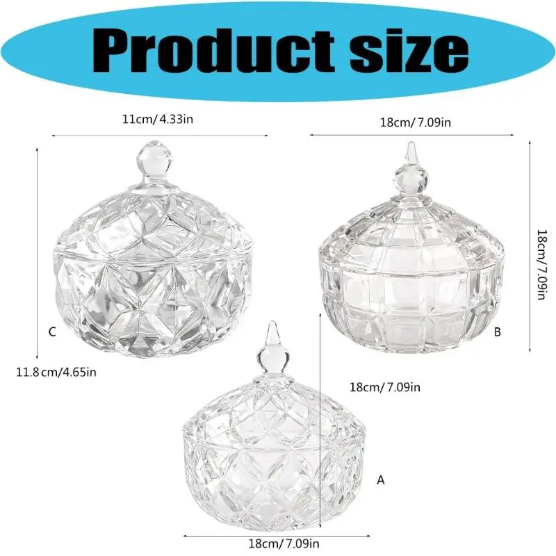 Elegant Decorative Glass Snack Jar with Lid