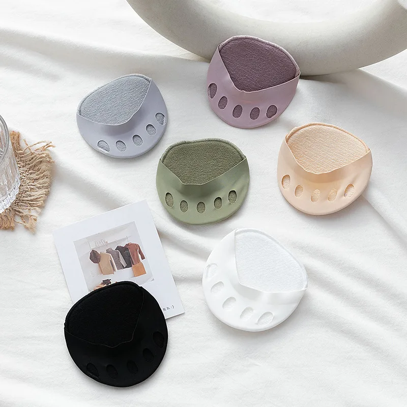 

1Pair Five Toes Forefoot Pads for Women High Heels Half Insoles Girl Femal Soft Forefoot Insoles Breathable Shoe Cushion