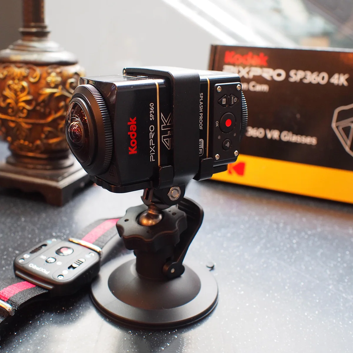 Kodak PixPro SP360 4K 충격 방지 스포츠 카메라, 와이파이 액션 카메라, 야외 스포츠용 방수, 라이딩용 손떨림 방지,