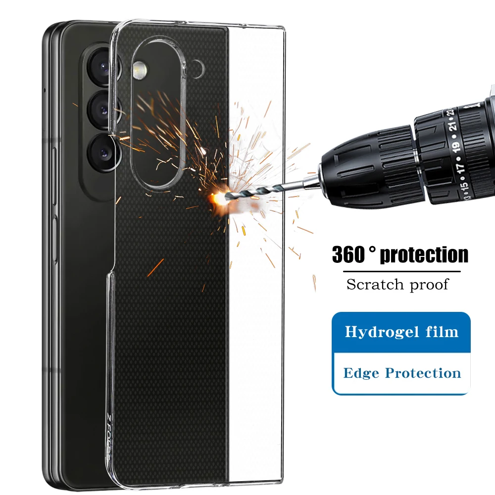 Coque de téléphone transparente pour Samsung Galaxy Z Fold 3/4/5/6, protection ultra épaisse, antichoc, anti-chute, pour Z Fold 6_voghion.com