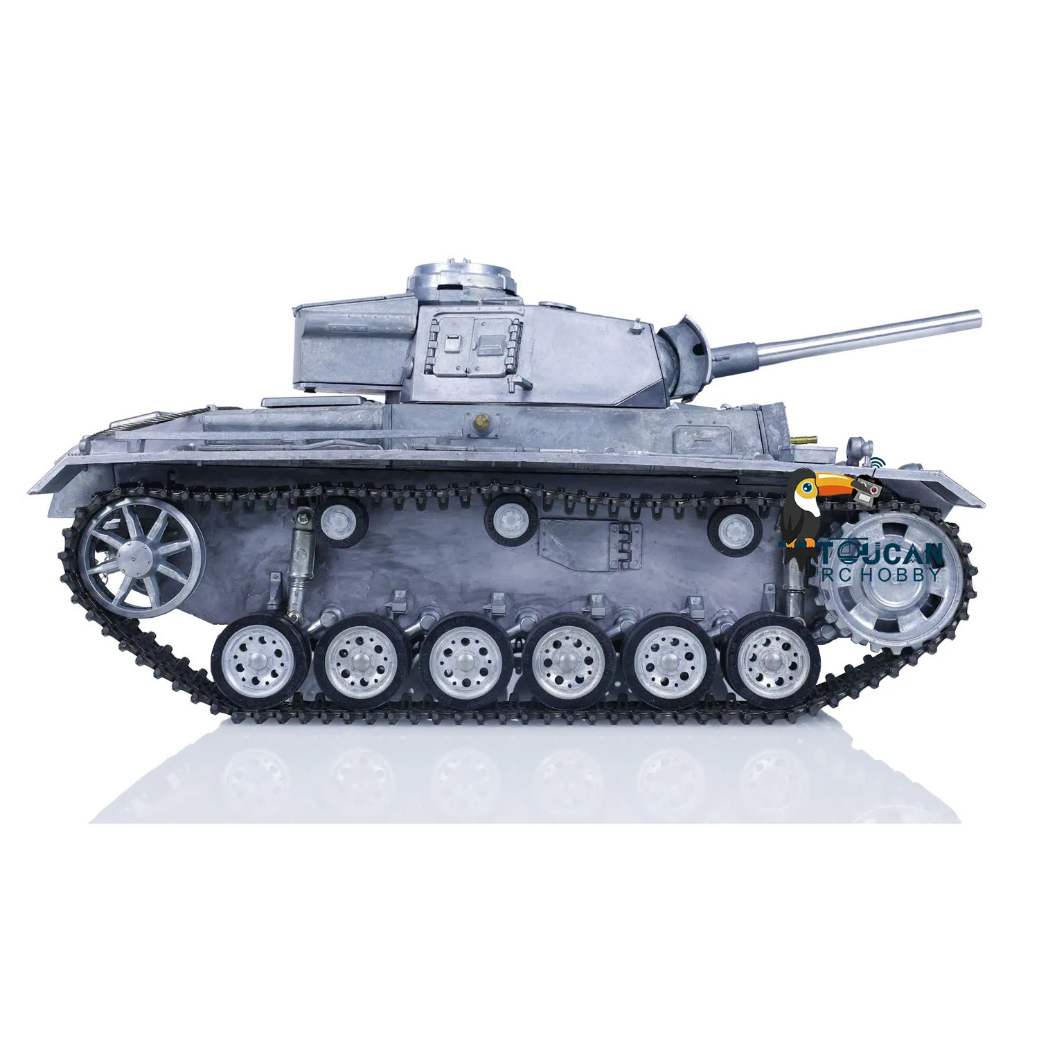 Metal 1/16 Mato Panzer III KIT RTR RC Tank Infrared Barrel Metal Color 1223 TH00655 3