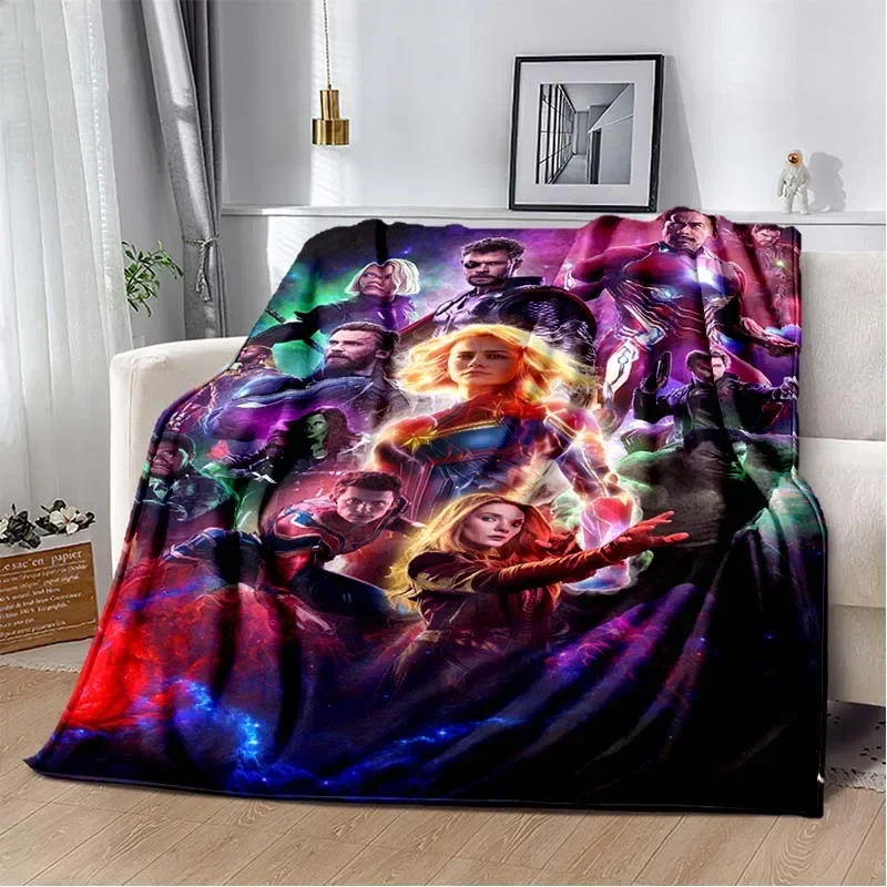 thumbnail image 1 of Manta de felpa suave de Marvel The Avengers, manta de franela para sala de estar, dormitorio, cama, sofá, funda de picnic, 1 of 5