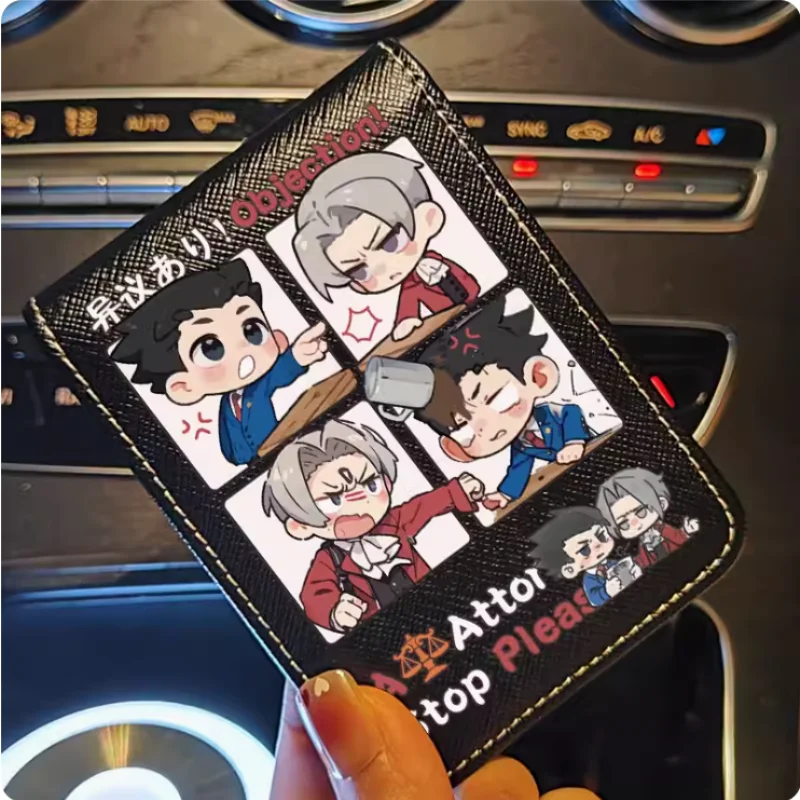 Anime Ace Attorney  Cartoon Fashion Wallets PU Purse Card Holder Money Bag Gift B854 Cosplay