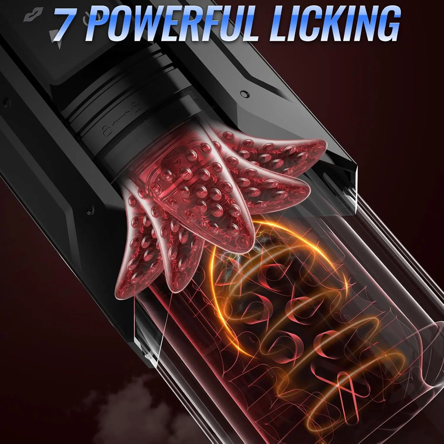 HeartCaptor Electric Male Masturbator Cup with 7 Modes LED Display Rechargeable Silicone Stroker - Details 6