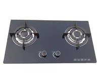 75cm Width Temper Glass Two Sabaf Burner Built-in Gas Stove 2 Ring Gas Hob SG27518 1
