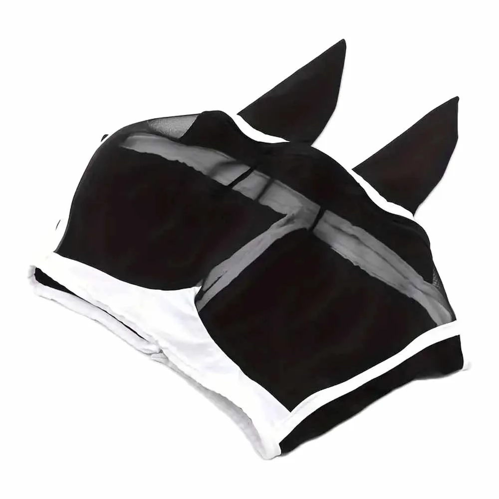 Horse Mask Adjustable Breathable Anti-uv Anti-mosquito Pet Eye Shield Mesh Fly Protective Cover horse mask