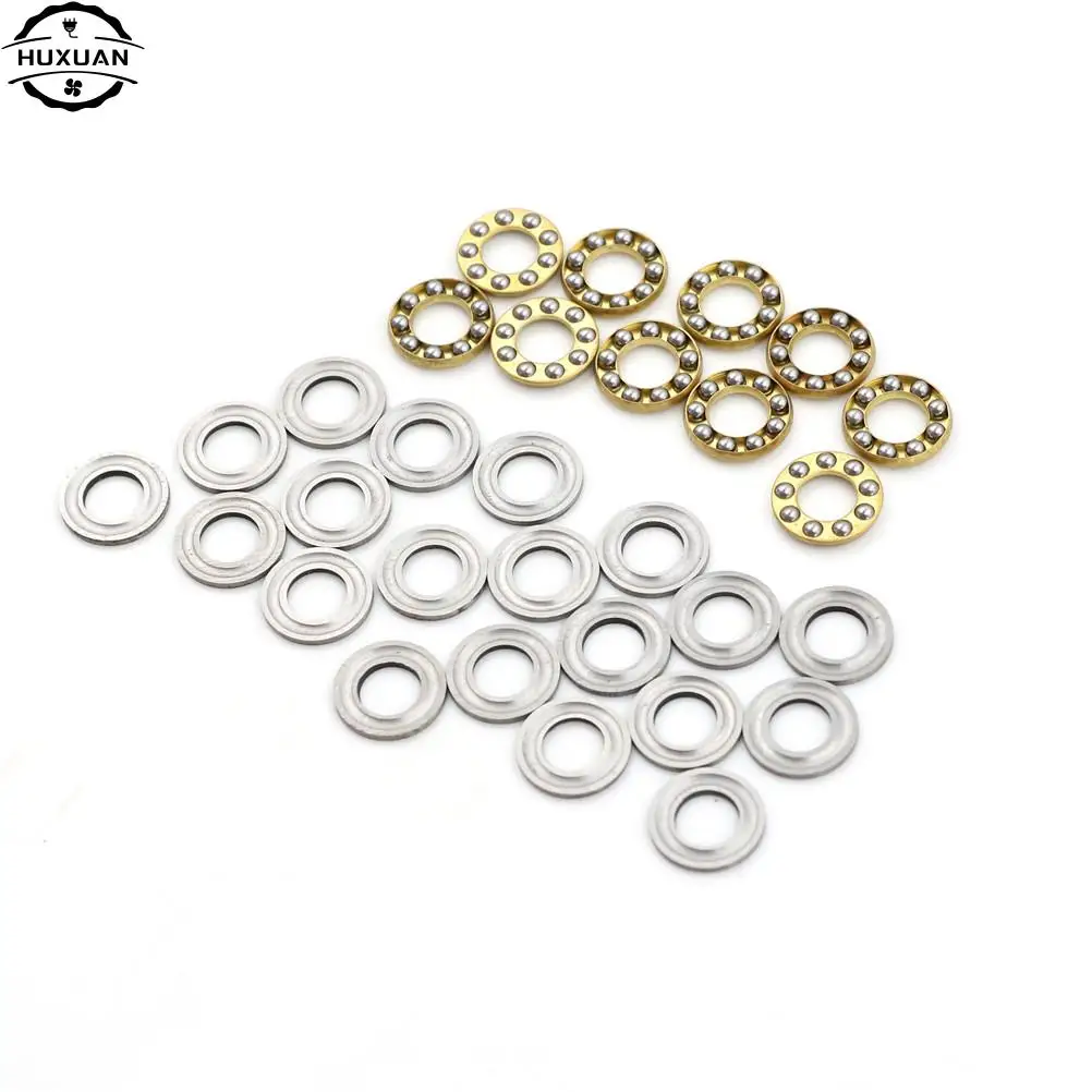 10pcs Pratical Miniature Thrust Bearings F8-16M Metal Axial Ball Bearing Set For Hardware Accessories 8x16x5mm