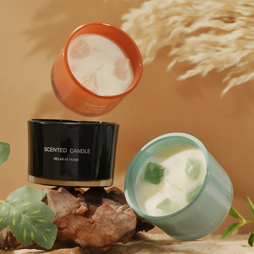 Velas Regalo Invitados Candele Regali Per Gli Ospiti Candele In Pietra Di Cristallo In Barattoli Candele Decorative Per La Casa