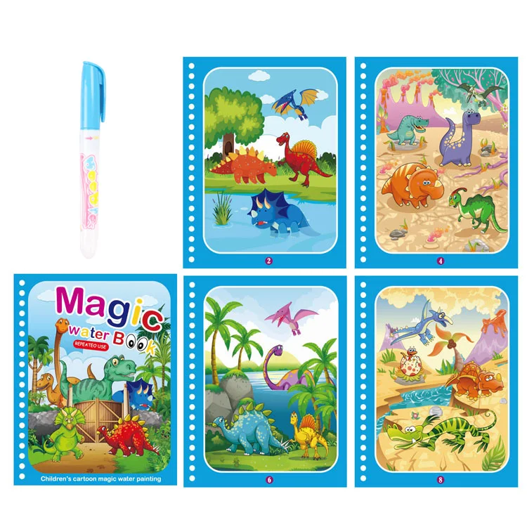 Livre De Coloriage Magique à L'eau Réutilisable, Avec Stylo, Tableau De