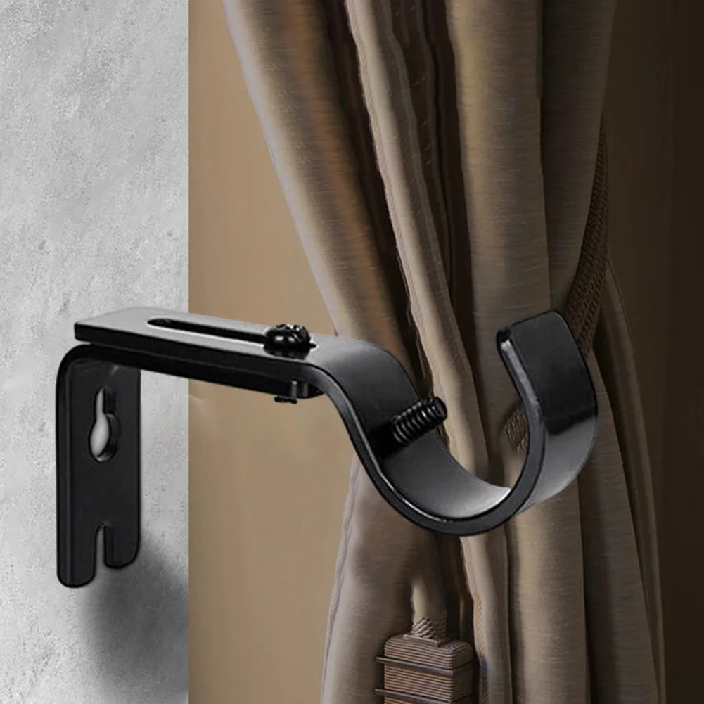 Metal Curtain Rod Brackets Set 1pc Drapery Poles Parts Drapes Door Curtains Door Rust Elegant Simple Hardware Dressing curtain rod