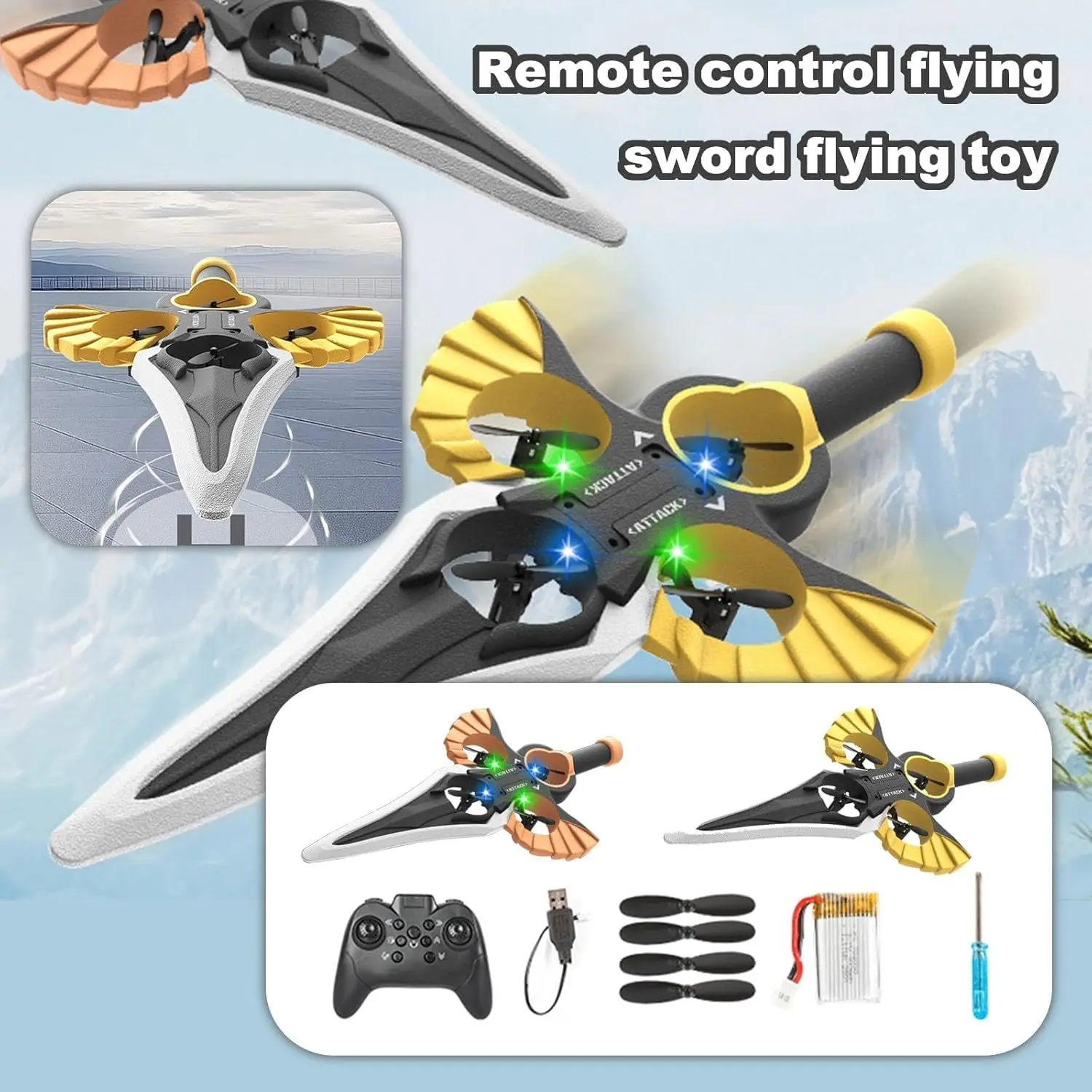 Remote Control Fighter Plane Toy with Lights