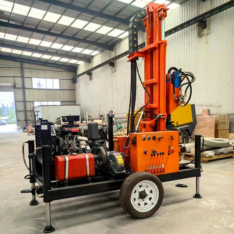 New Arrival Trailer Type Mounted DTH Borehole Drill Water Well Drilling Rig Machine For Sale 4
