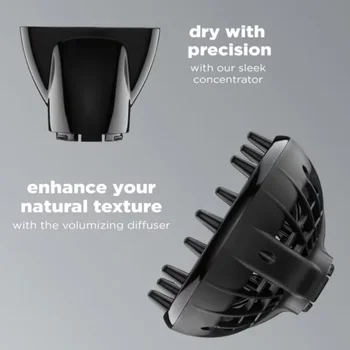 1875 Watt Texture Styling Hair Dryer for Natural Curls and Waves, Dark Blue, 1 Count 600R Mini Hair Dryer 6