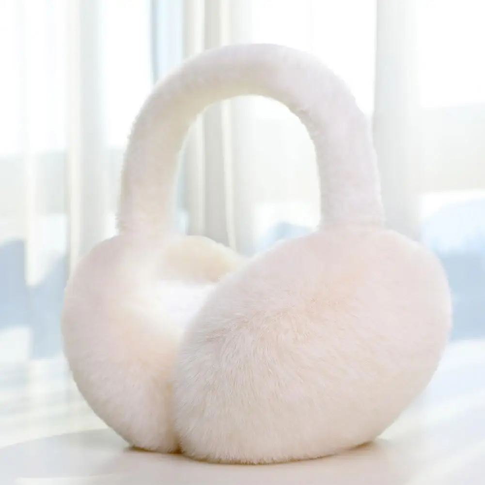 Soft Plush Ear Warmer Winter Faux Fur Earmuffs Outdoor Cold Earmuff Folding Earflap