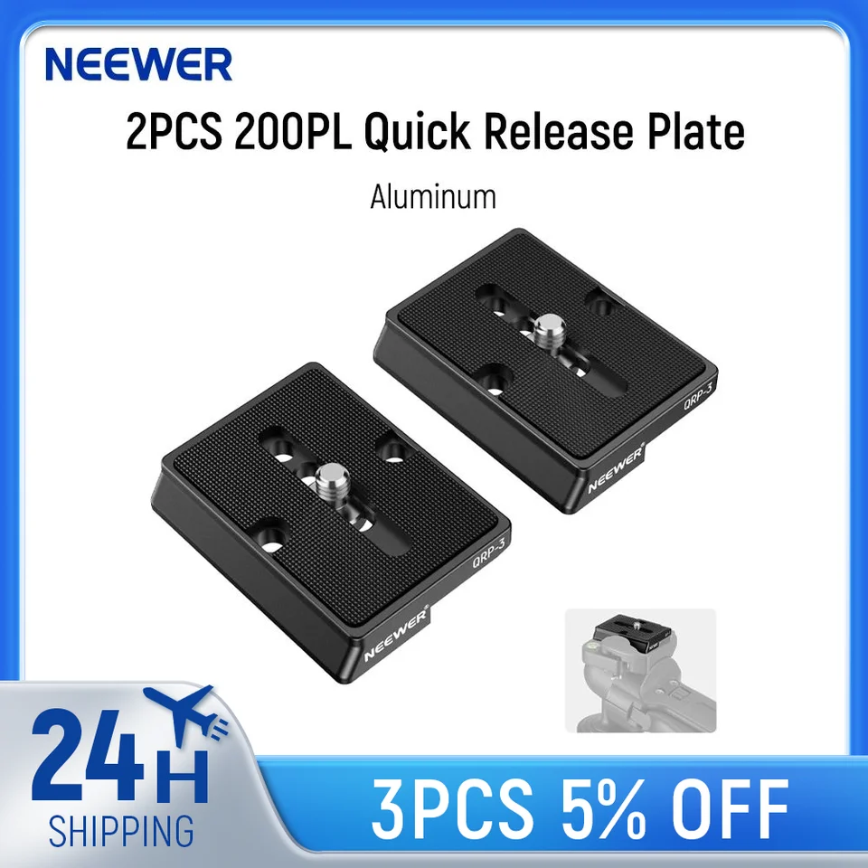 NEEWER 2PCS 200PL Quick Release Plate Aluminum, Jamaica