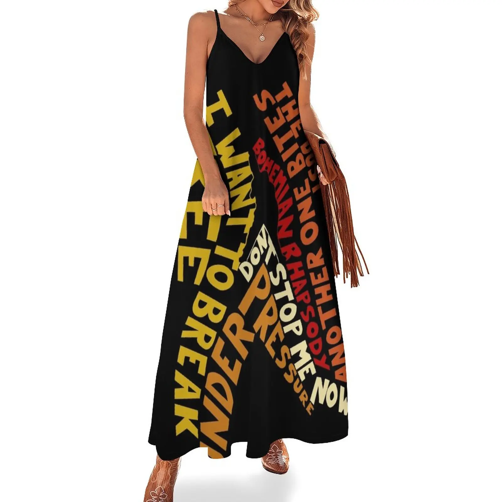 

Queen Freddy Mercury - Songs Sleeveless Dress Dress vintage Summer dresses for women summer dresses ladies 2023