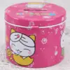 Cartoon Print Piggy Bank, Coin Money Saving Box with Padlock, Cylinder Design 6
