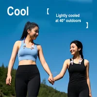 Ventilateur de cou suspendu, charge de Type C, batterie 2400mAh, petit ventilateur portatif à Turbine licou, sans bruit, pour les voyages en plein air et le Sport 3