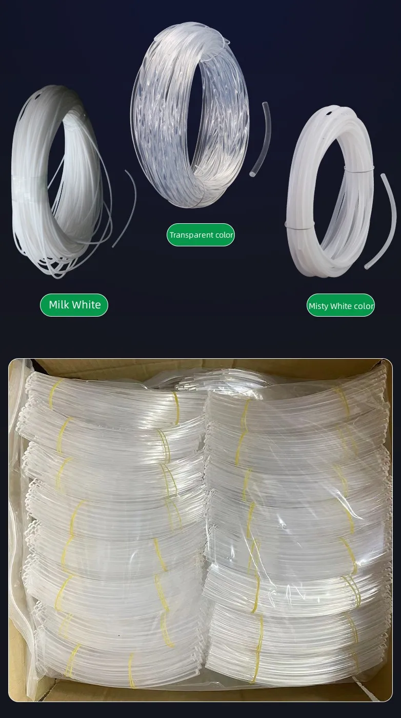 7 Color Long Distance Fiber Optic Ribbon 1M 3M 5M 10M Flexible Transparent Fiber Optic Landscape Ambient Lighting 123456810mm fiber optic cable