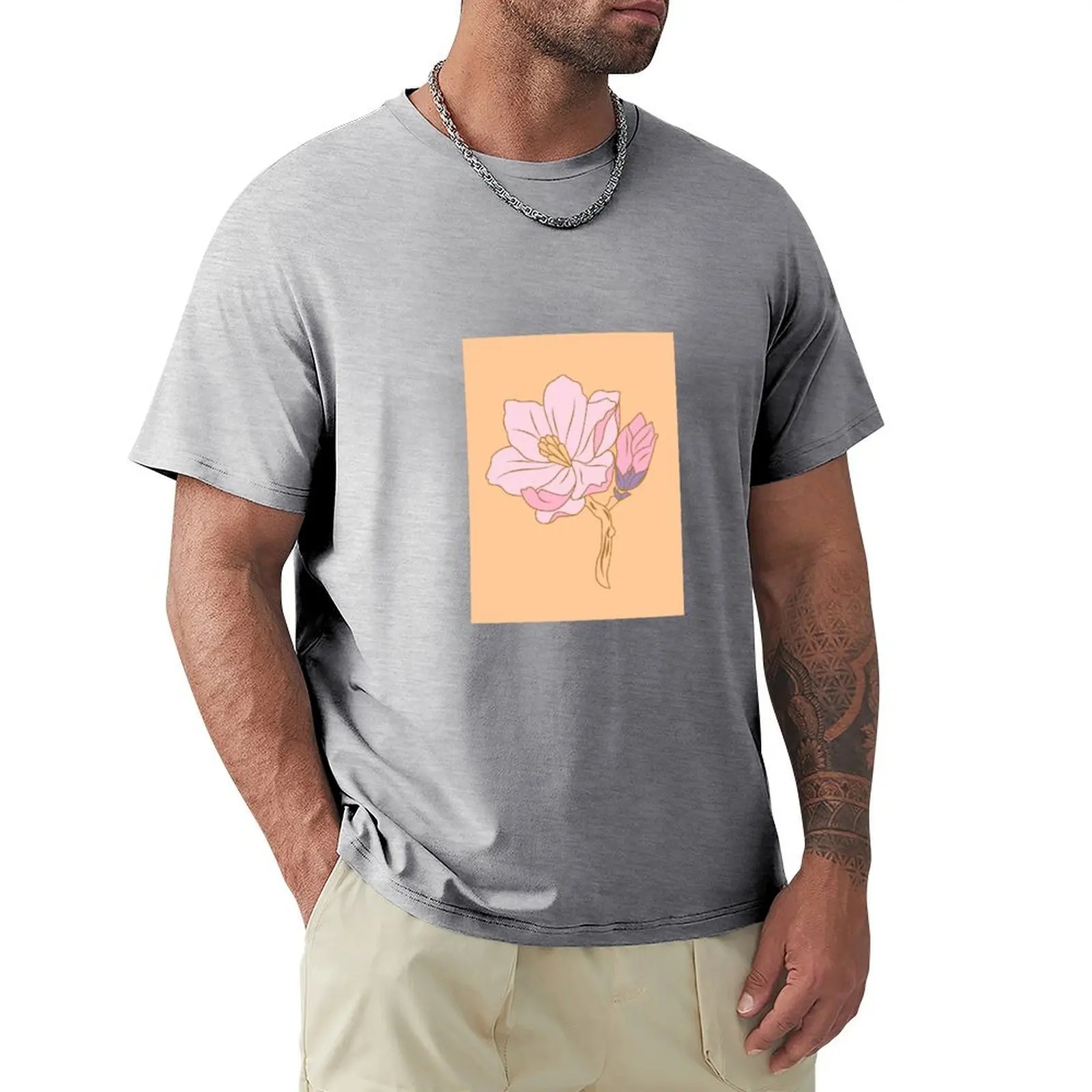 

Flower T-shirt quick-drying sweat sweat shirts, men