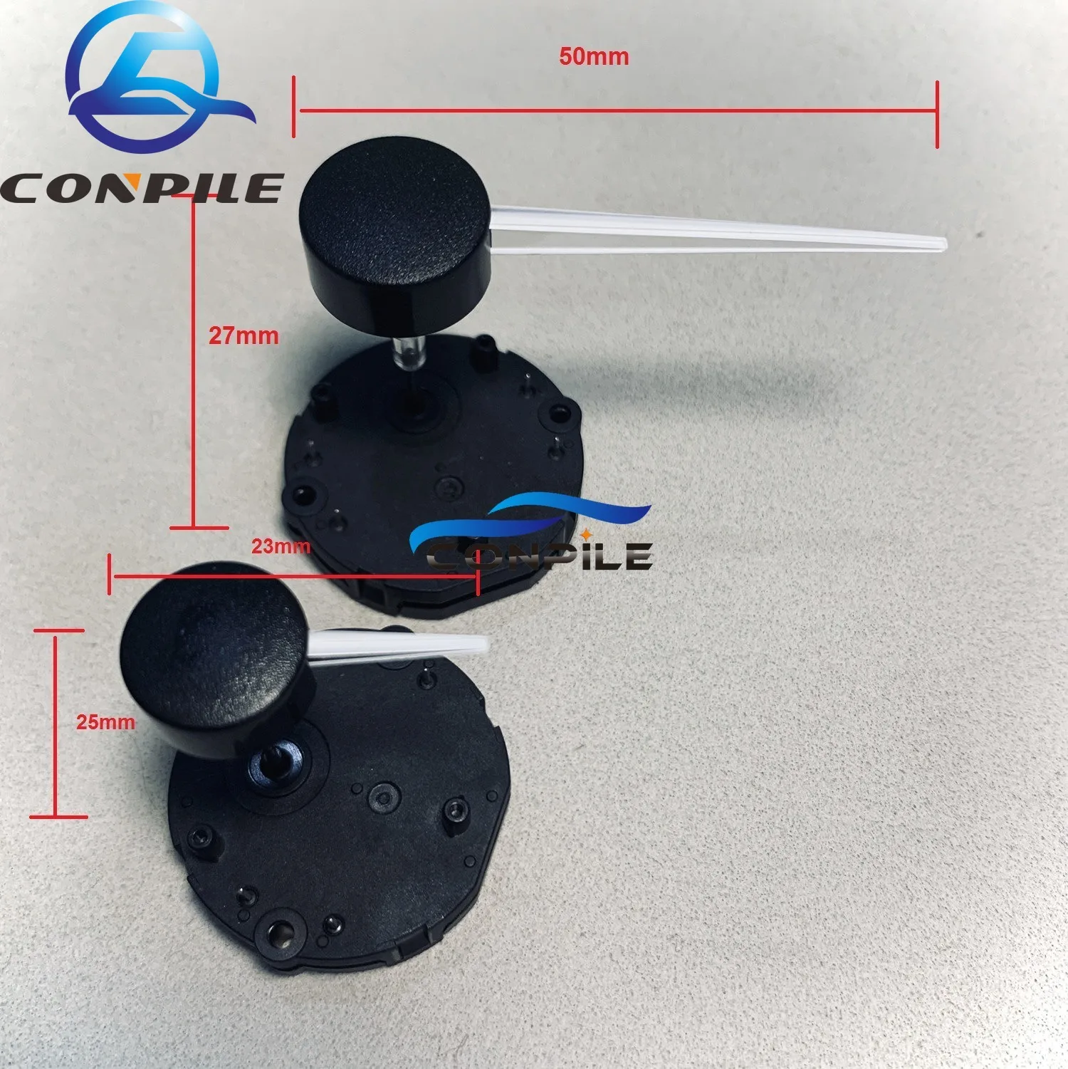 차량용 계기판 포인터, 투명 샤프트, 표준 라이트 가이드 포인터, 클러스터 홀, 1.0mm, 23mm, 50mm, 1 개