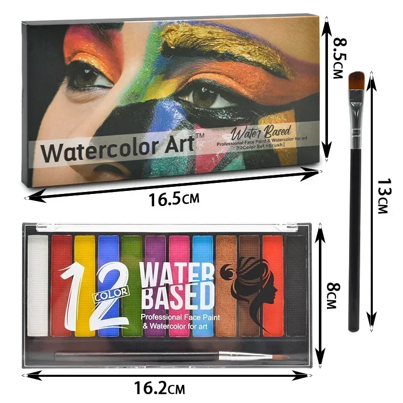Body Painting Make Up Face Flash Tattoo Eye Shadow Easy To Clean Multicolor Festival Halloween Art Christmas Makeup Party Tools 2