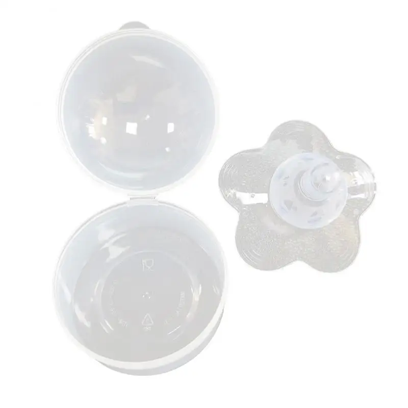 

Silicone Nipple Protector With Box Breastfeeding Anti-bite Nursing Pads Dust Box Anti Overflow Breast Pads Mother Protection