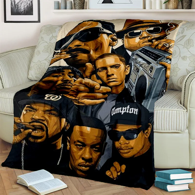 

3D Legend Star Hip Hop Rapper Art Blanket,Soft Throw Blanket for Home Bedroom Bed Sofa Picnic Travel Office Cover Blanket Kids