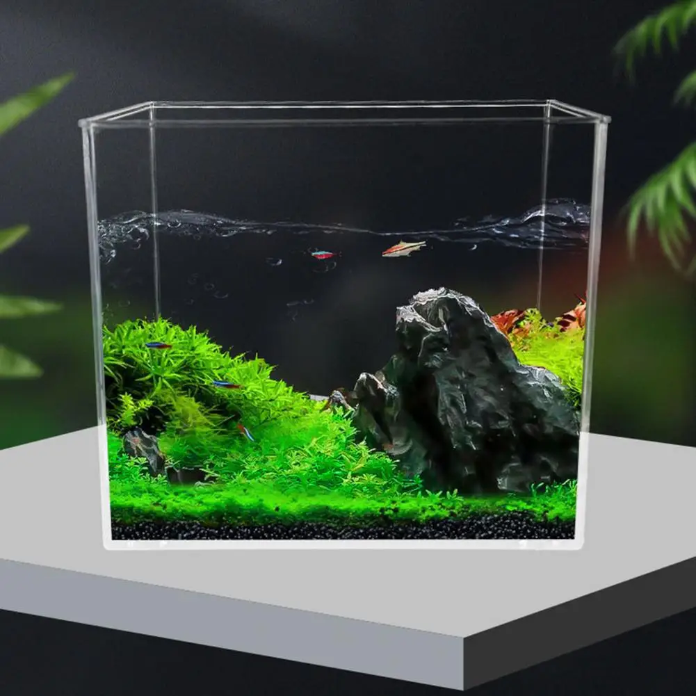 Aquarium Tank High Transparency Small Fish Tank For Home Decoration Desktop Aquatic Landscape Diy Decorative Bowl For Table