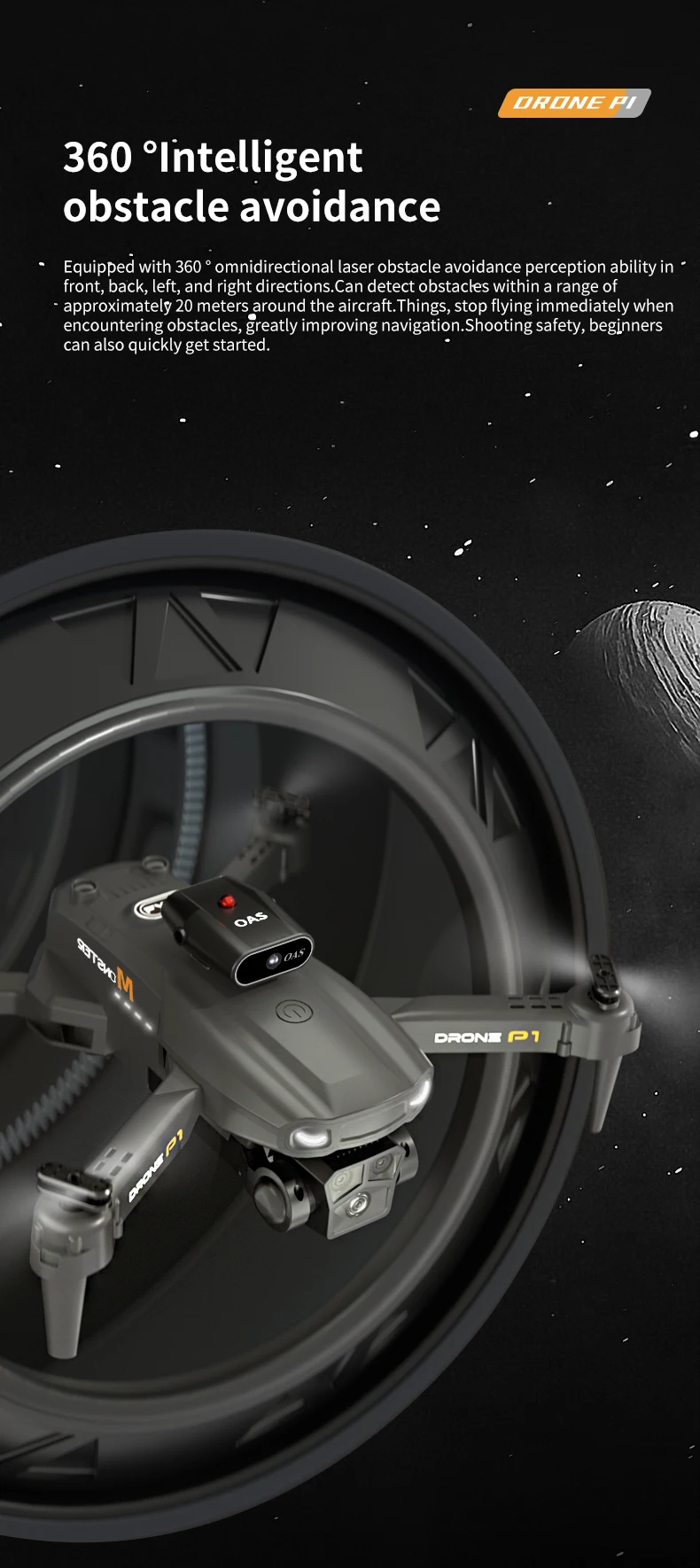 Description Picture 5 of item2024 P1 Mini Drone 8K Profesional 4K HD Camera Obstacle Avoidance Aerial Photography 5G 10Km Foldable Quadcopter Toy Sell Apron