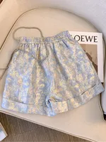 Short Jacquard Solide pour Femme, Vêtement à la Mode, Été, Coréen, Taille Haute, Poches, Tempérament 2