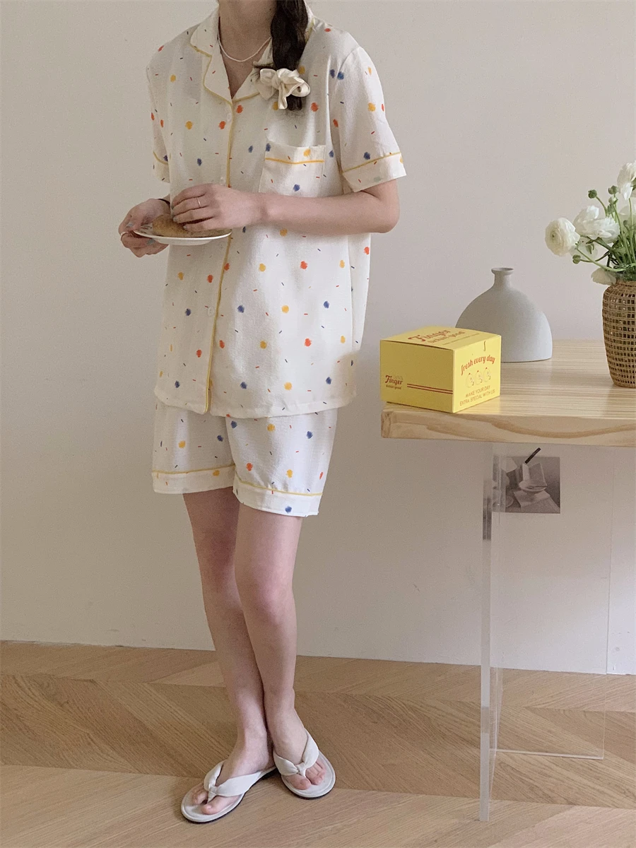 Cute pajama set, two piece pajamas for women, Lady, Princess, pajamas set, short sleeve, short pants set pajamas