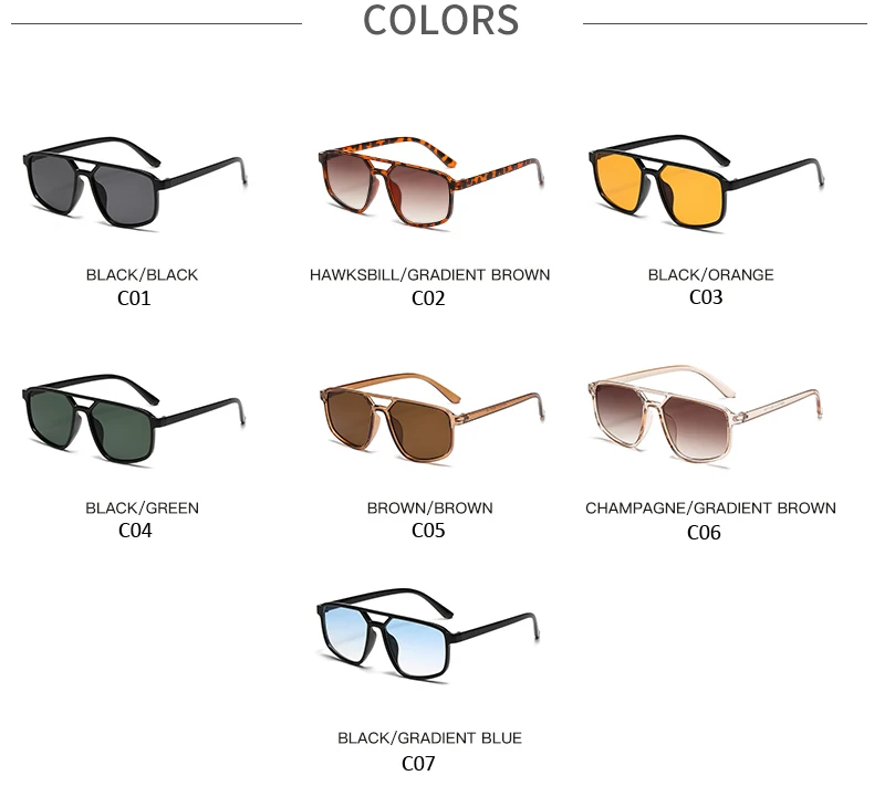  Wandern Camping Vintage Kleine Rahmen Platz Anti Licht Gläser Frauen Männer Mode Marke Doppel Brücke Brillen Gradienten Shades – Detail 3
