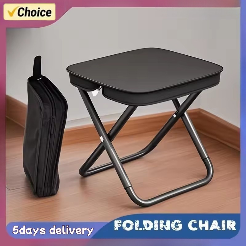 Pen bag folding stool Small mazar portable handbag stool Camping fishing picnic bench ultra light bench train queue chair