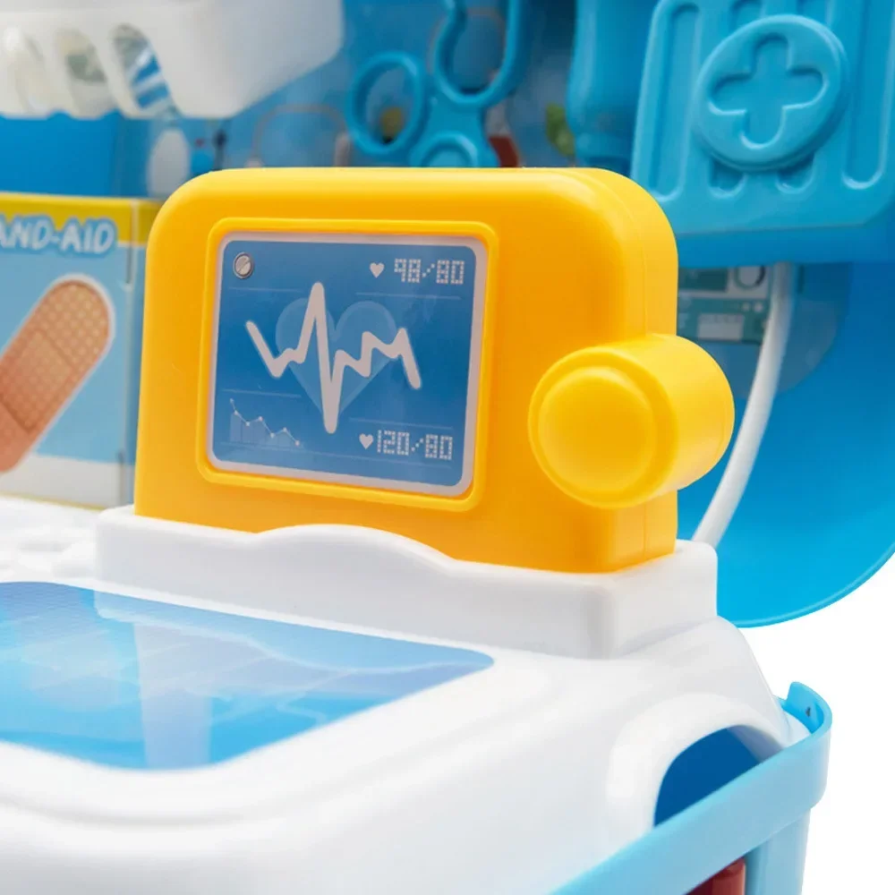 17pcs Kids Pretend Doctor Set Portable Backpack Medical Kit Doctor Toys Classic Role Play Game Toys for Children Gifts 5