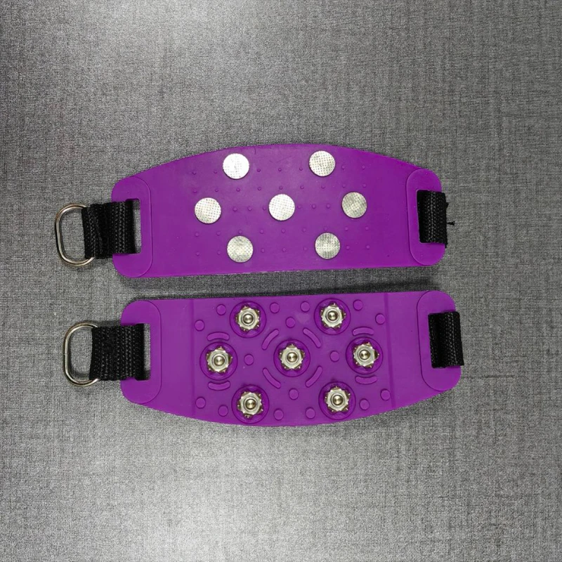 Shoe Spike 1/2pairs Winter Velcro Ice Claw Outdoor Climbing Snow Mountain and Snow Ground Anti slip Adjustable