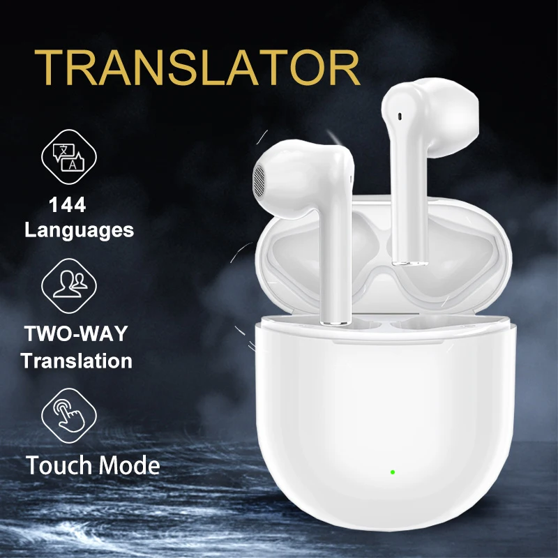 

Translation Headphones 144 Languages Instant Translate Smart Voice Translator Wireless Bluetooth-compatible Translator Earphone