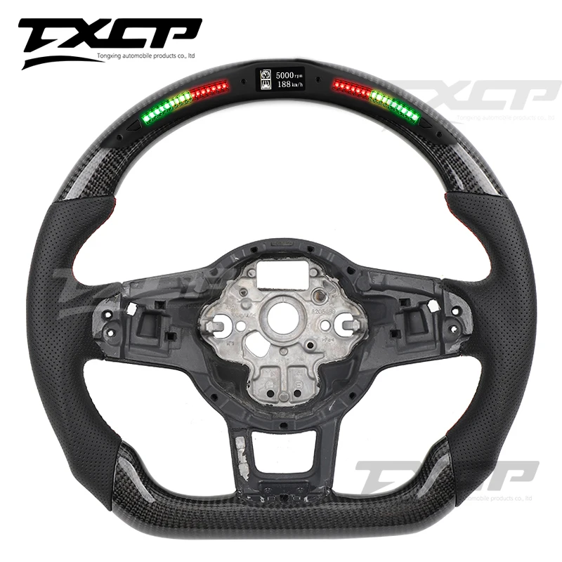 For Vw Golf Carbon Fiber Steering Wheel For Mk7/mk7.5 Gti/r With