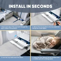 Lit d'avion pour tout-petits, rallonge de siège d'avion pour enfants, essentiels de voyage en avion, lit de voyage pliable pour tout-petits pour les longs trajets, nouveauté 3