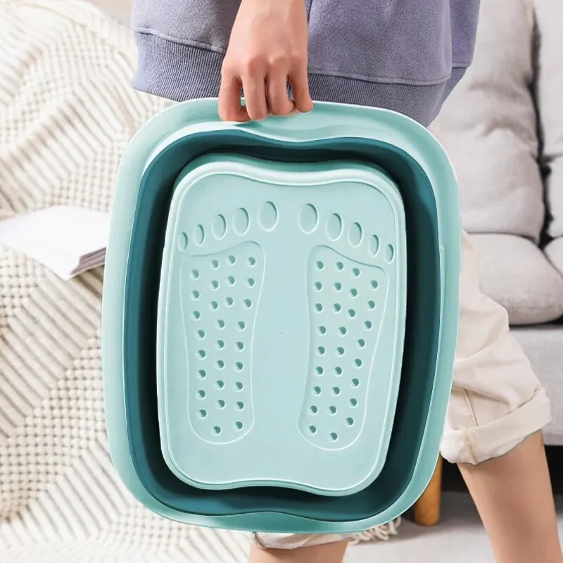 Foot Bath Bucket 1pc Foot Soaking Bucket Health Massage Insulation Belt Mobile Phone Stand