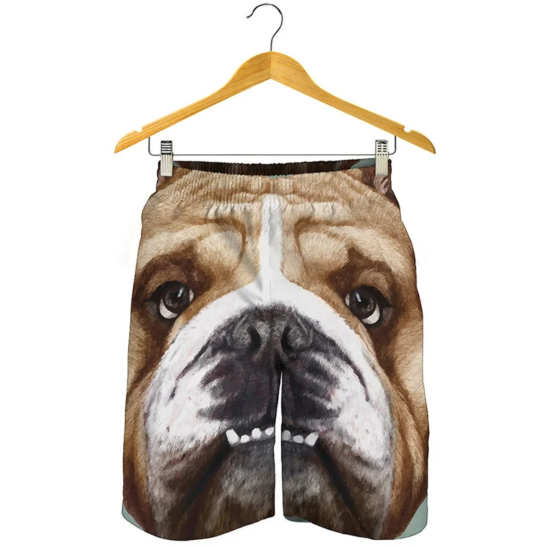 

Cartoon French Bulldog 3D Print Beach Shorts Men Animal Graphics Surf Board Shorts Streetwear Short Pants Summer Swim Trunks