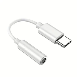 Universal Type C to 3.5mm Aux Audio Adapter Cable (WHITE)