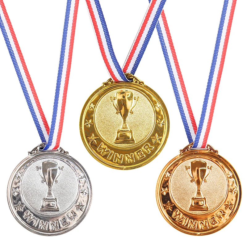 1 Gold Silver Bronze Award Medal Winner Reward Football Competition Prizes Award Medal for Souvenir Gift Outdoor Sport Kids Toys