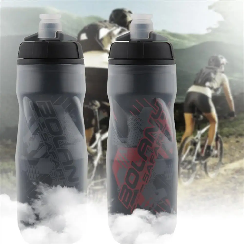 Bicycle Water Bottle 600ml Bike Cycling Water Bottle Heat-and ice-protected sports cup Cycling Equipment Mountain Bike Outdoor Water Bottle