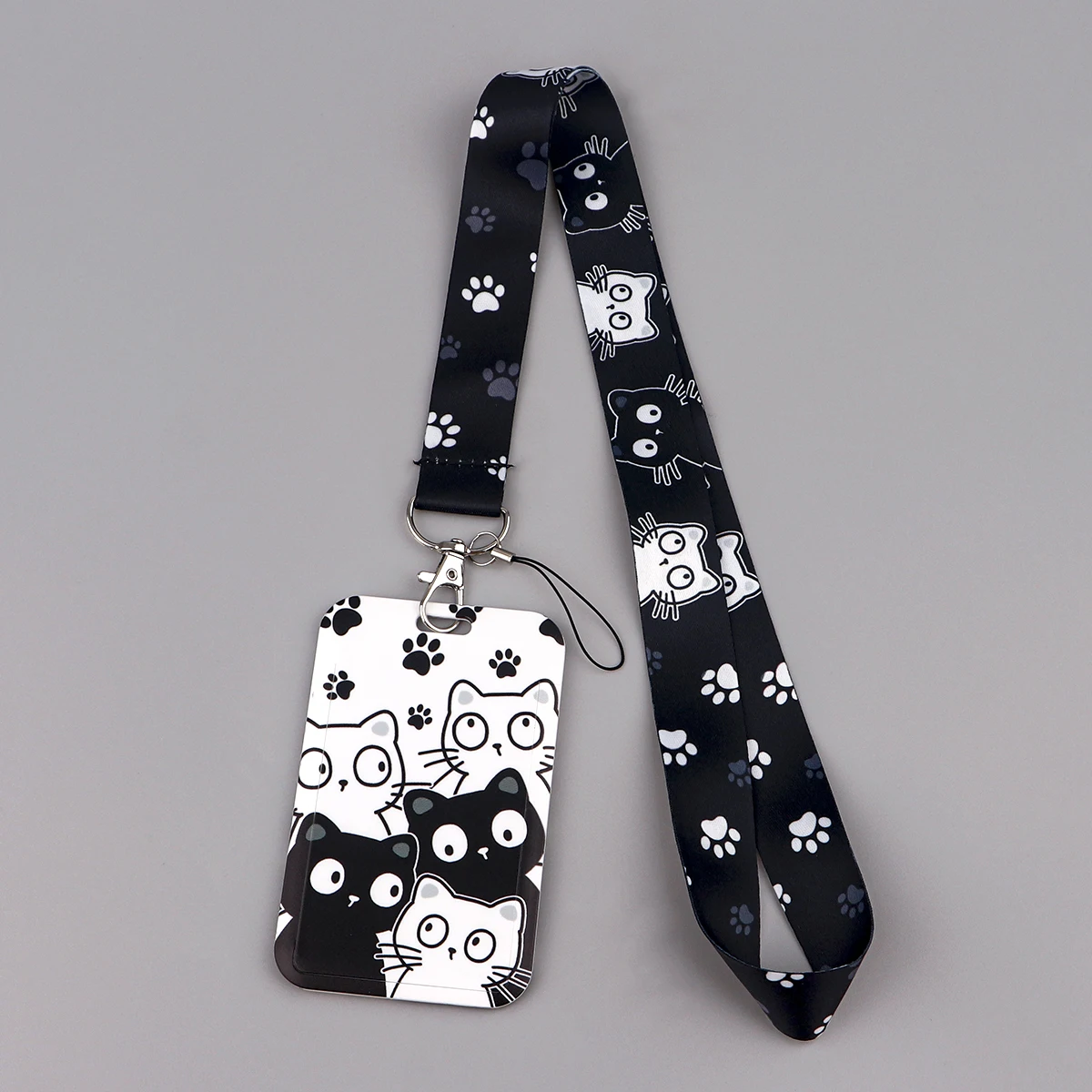 Credential Holder Kawaii Cat Cute Cat Paw Lanyards For Keys Neck Strap ID Card Gym Phone Straps Keychain Keyring Accessories